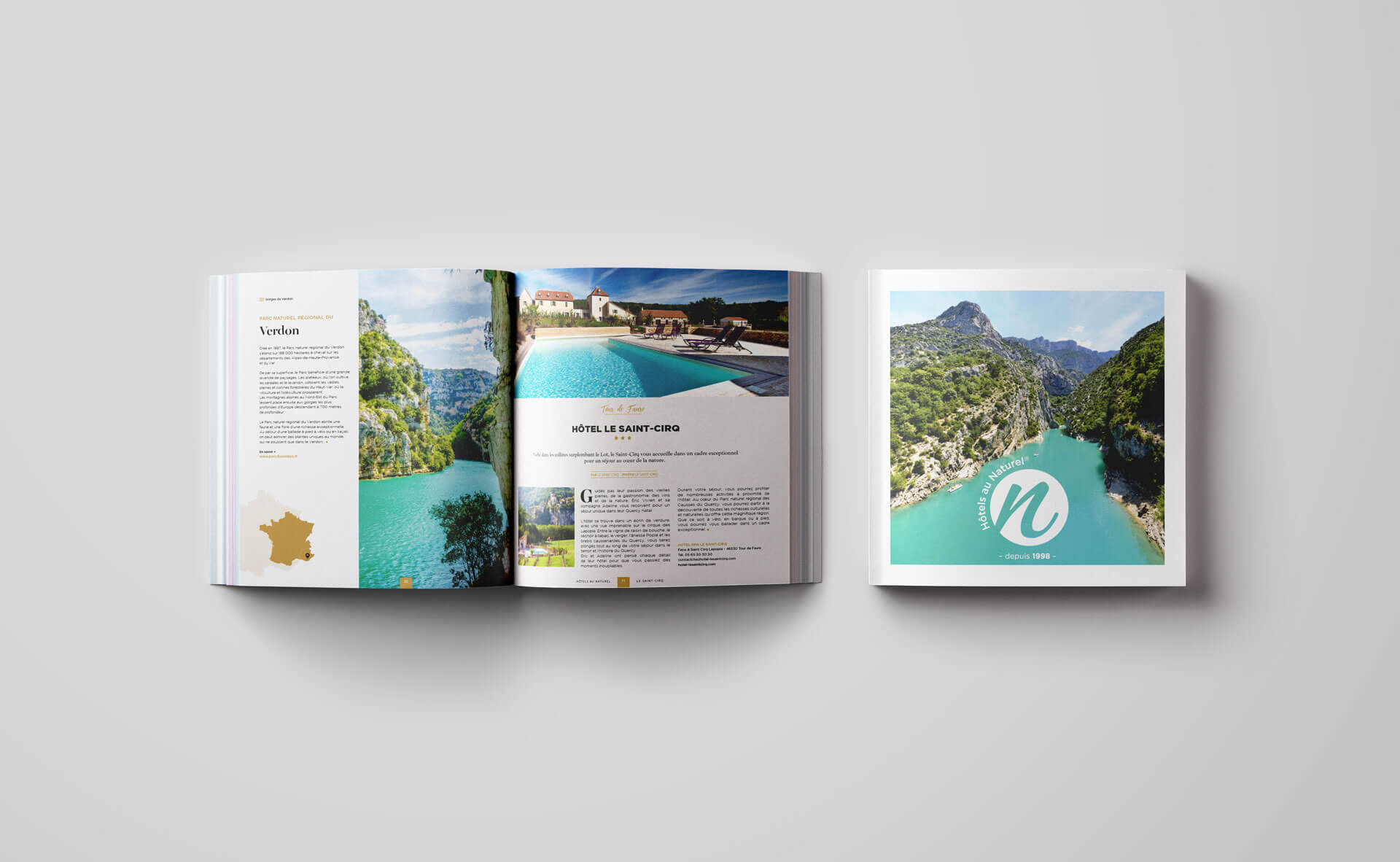 lezardscreation agence communication publicite vosges remiremont hotels au naturel square magazine mockup lezardscreation agence communication publicite vosges remiremont hotels au naturel square magazine mockup